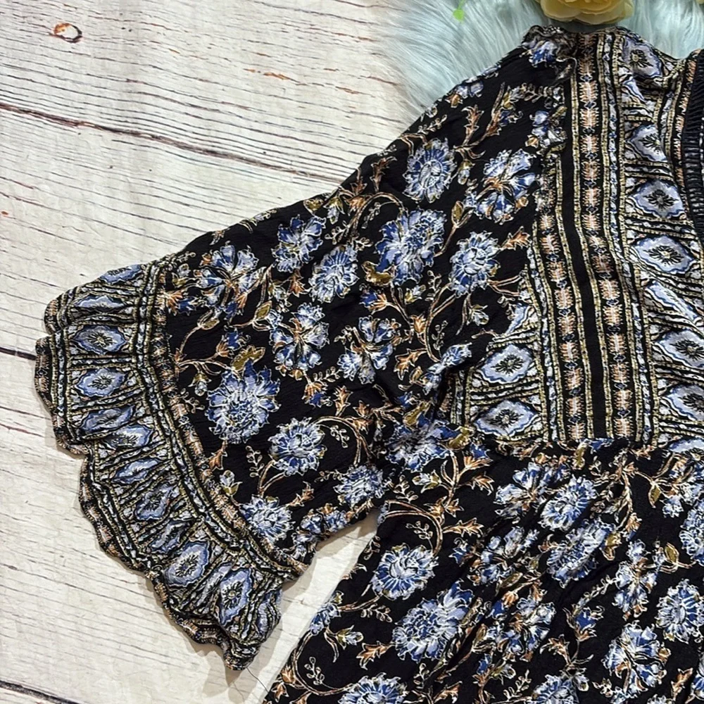 Free People Moonlight Dance 3/4 Sleeve Tunic Top sz S